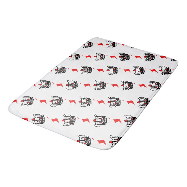 Trini to de Bone with Islands Map Angled on WHITE Bath Mat (Angled)