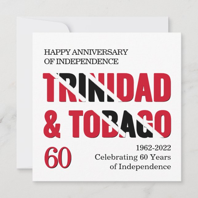 TRINIDAD 60th Anniversary Independence Card (Front)