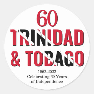 TRINIDAD 60th Anniversary Independence Classic Round Sticker