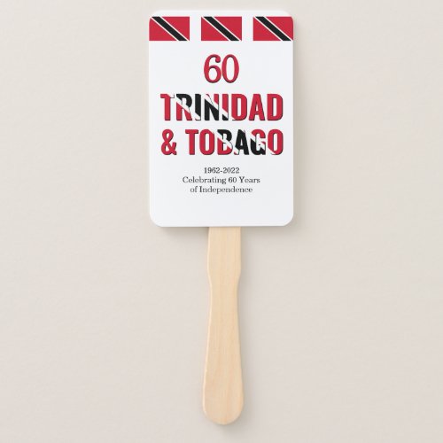 TRINIDAD 60th Anniversary Independence Hand Fan