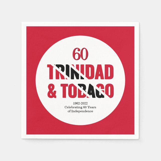 TRINIDAD 60th Anniversary Independence Napkins (Front)