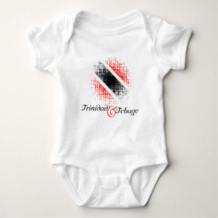 Trinidad and Tobago Abstract Flag (For Light Only) Baby Bodysuit