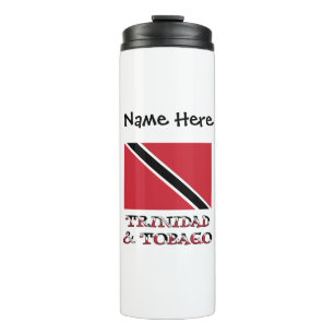 Trinidad and Tobago and Trinidadian Flag with Name Thermal Tumbler