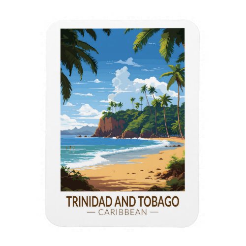 Trinidad and Tobago Caribbean Travel Art Vintage Magnet
