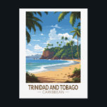 Trinidad and Tobago Caribbean Travel Art Vintage Postcard<br><div class="desc">Trinidad and Tobago retro vector travel design. Trinidad and Tobago is known for its beaches,  culture,  and wildlife. The country is considered one of the most prosperous and industrialized in the Caribbean.</div>