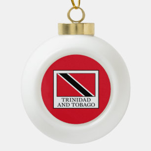 Trinidad and Tobago Ceramic Ball Christmas Ornament