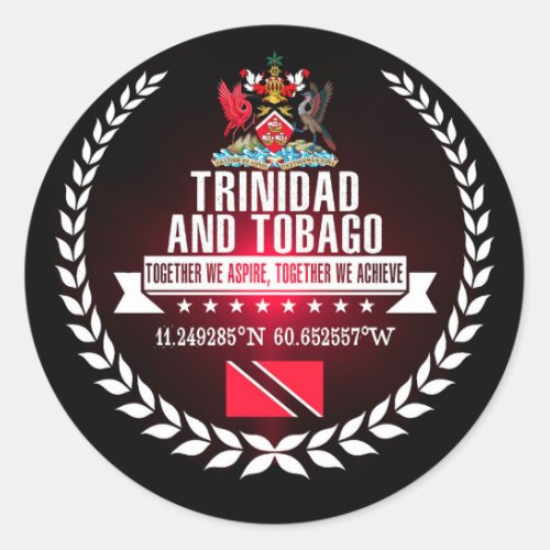 Trinidad and Tobago Classic Round Sticker