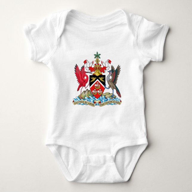 Trinidad and Tobago Coat of Arms Baby Bodysuit (Front)
