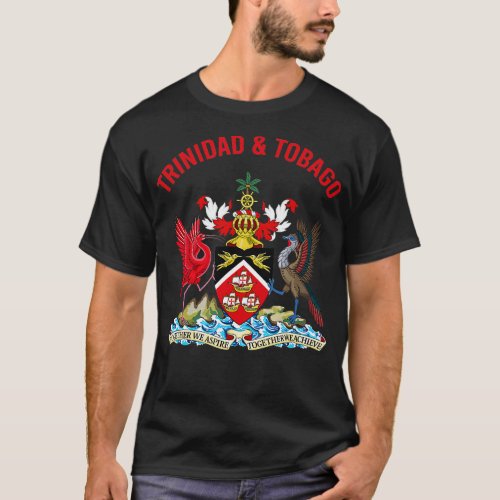 Trinidad and Tobago Coat of Arms Crest  T_Shirt