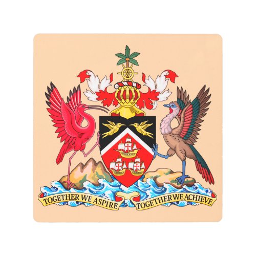 Trinidad and Tobago Coat Of Arms Metal Print