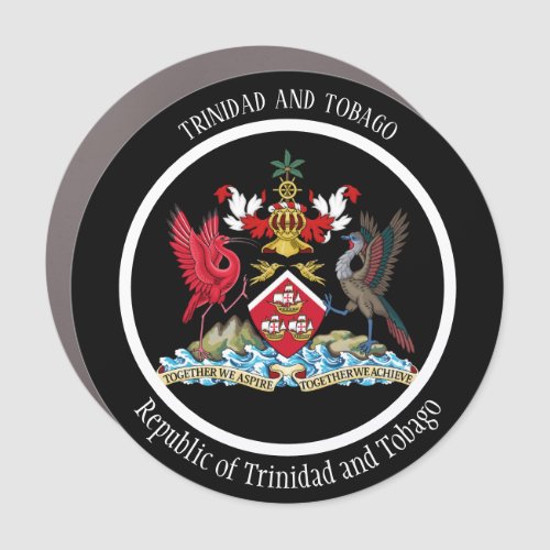 Trinidad and Tobago Coat of Arms Patriotic Car Magnet