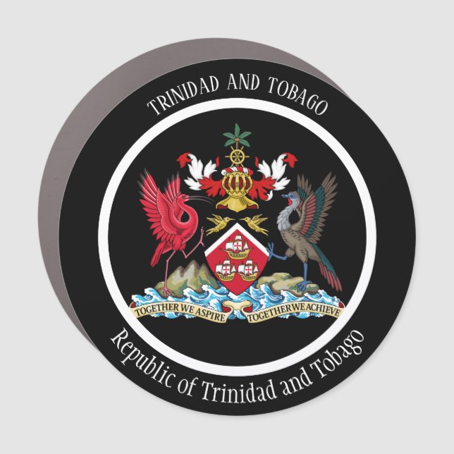 Trinidad and Tobago Coat of Arms Patriotic Car Magnet (Front)