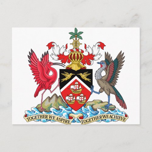 Trinidad and Tobago Coat of Arms Postcard