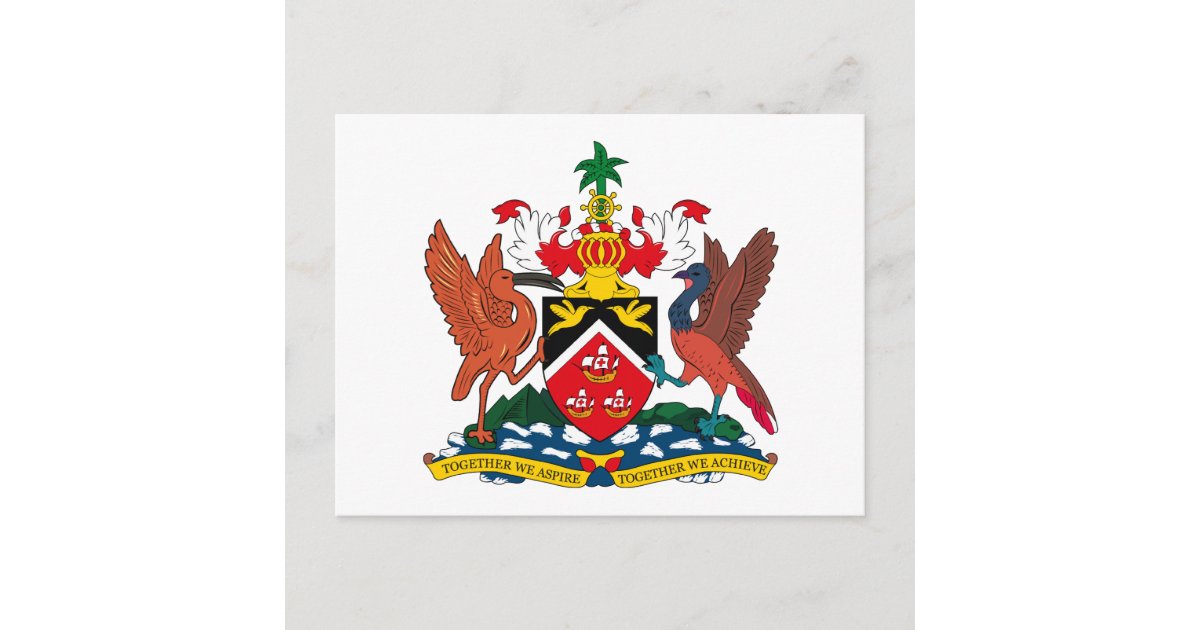 Trinidad And Tobago Coat of Arms Postcard | Zazzle