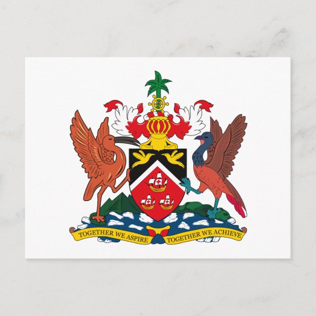 Trinidad And Tobago Coat of Arms Postcard (Front)