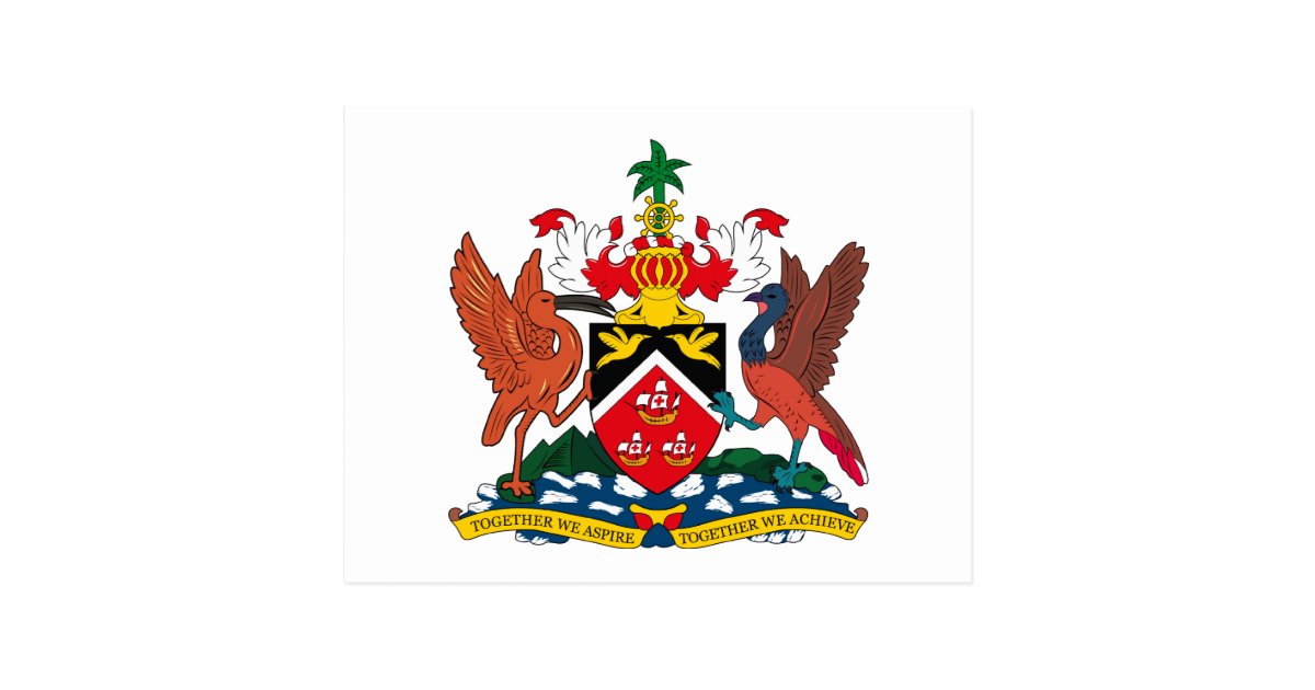Trinidad And Tobago Coat of Arms Postcard | Zazzle.com