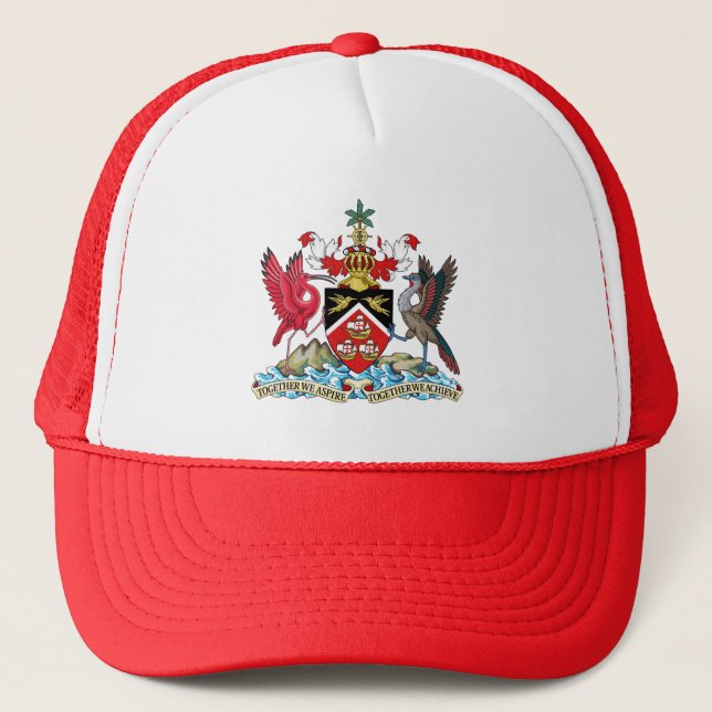 Trinidad and Tobago Coat Of Arms Trucker Hat (Front)
