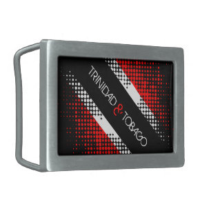 Trinidad and Tobago Dot Pattern Flag Belt Buckle