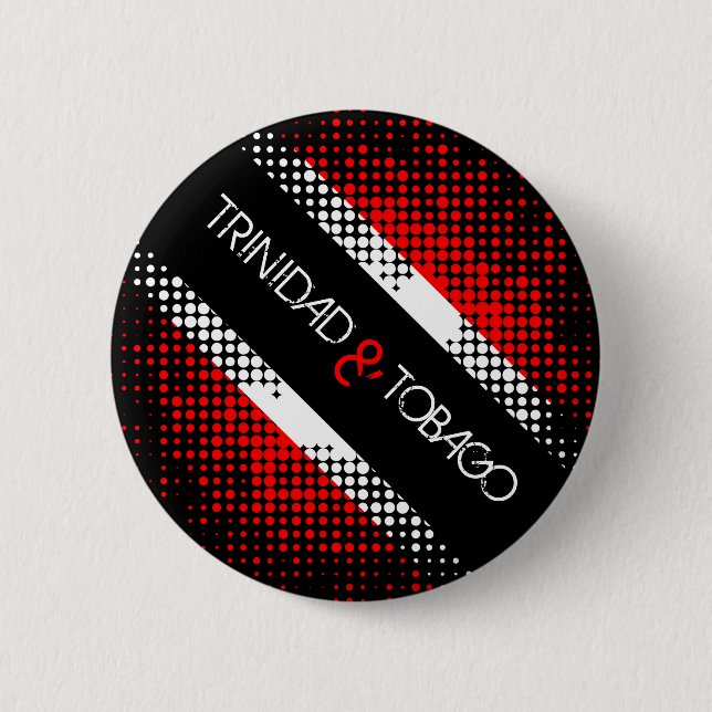 Trinidad and Tobago Dot Pattern Flag Button (Front)
