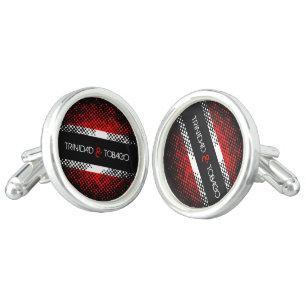 Trinidad and Tobago Dot Pattern Flag Cufflinks