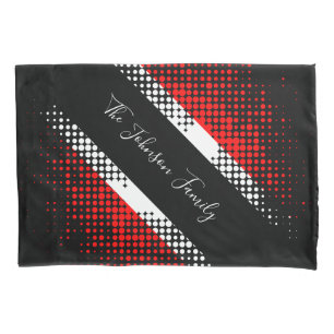 Trinidad and Tobago Dot Pattern Flag Family Name Pillow Case