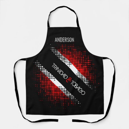 Trinidad and Tobago Dot Pattern Flag with Name TOP Apron