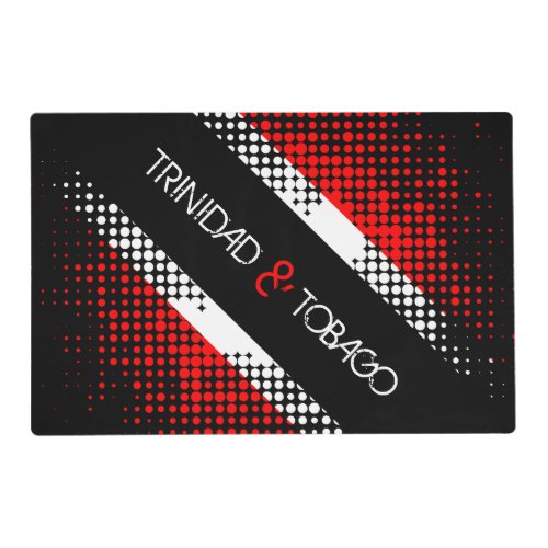 Trinidad and Tobago Dot Pattern Flag with Text Placemat