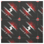 Trinidad and Tobago Dot Pattern Heart Flag | BLACK Fabric