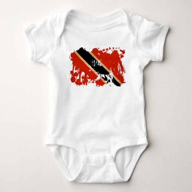Trinidad and Tobago Flag Baby Bodysuit (Front)