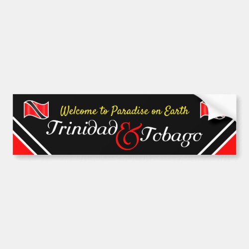 Trinidad and Tobago Flag Bumper Sticker