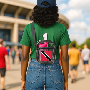 Trinidad and Tobago flag Clear Crossbody Bag