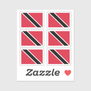 Trinidad and Tobago flag Collection pack of 6 Sticker