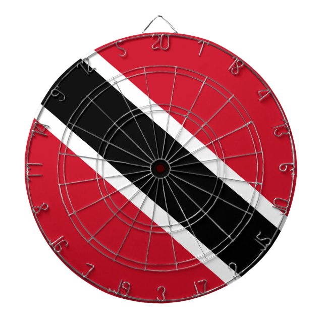 Trinidad and Tobago Flag Dartboard With Darts (Front)