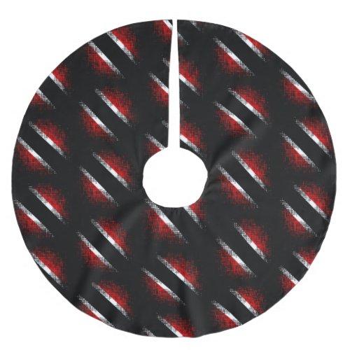 Trinidad and Tobago Flag Dot Pattern Brushed Polyester Tree Skirt
