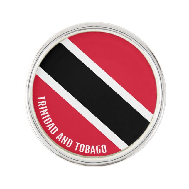 Trinidad and Tobago Flag Elegant Patriotic Lapel Pin (Front)