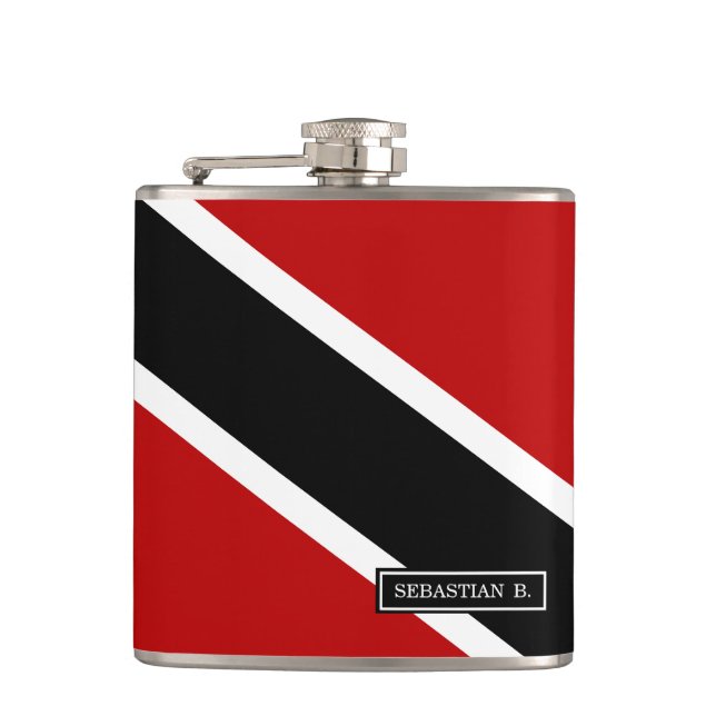 Trinidad and Tobago Flag Flask (Front)