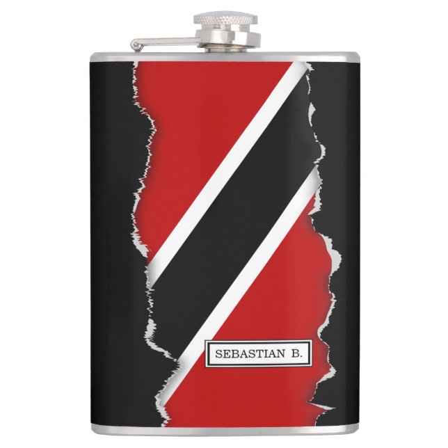 Trinidad and Tobago Flag Flask (Front)