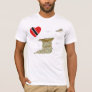 Trinidad and Tobago Flag Heart and Map T-Shirt