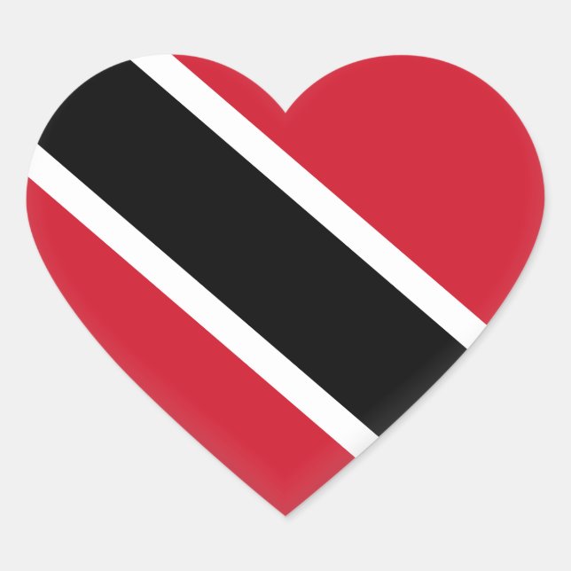 Trinidad and Tobago Flag Heart Sticker (Front)