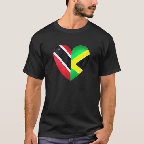 Trinidad and Tobago Flag Jamaica Jamaican Flag Tri T_Shirt