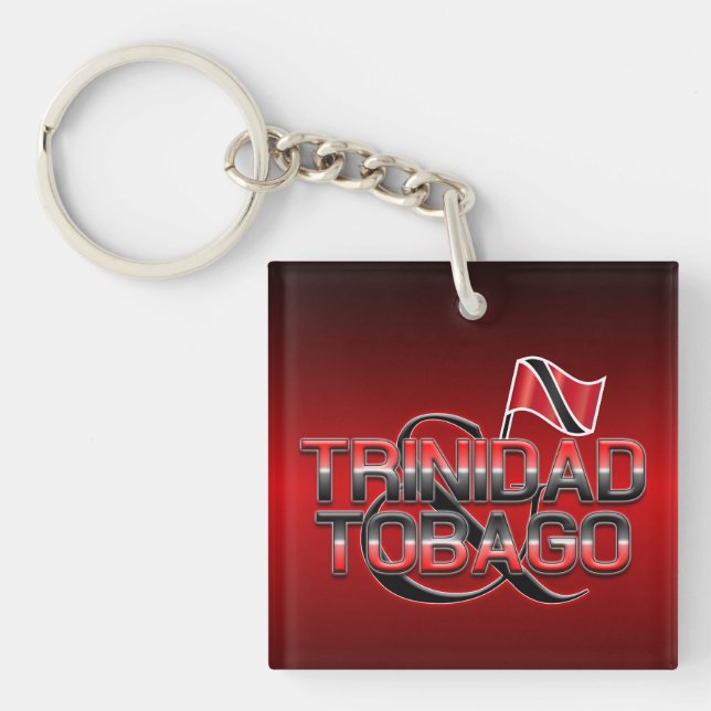 Trinidad and Tobago Flag Keychain (Front)