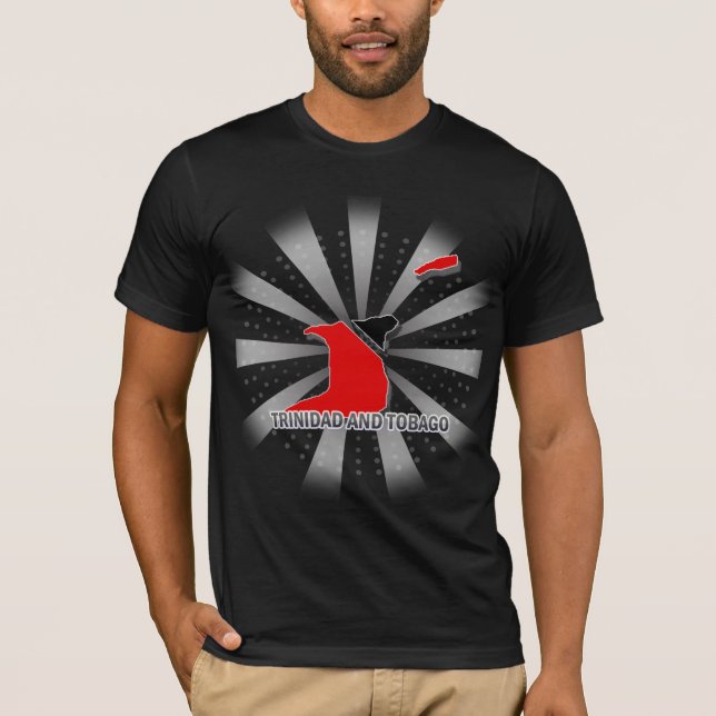 Trinidad And Tobago Flag Map 2.0 T-Shirt (Front)