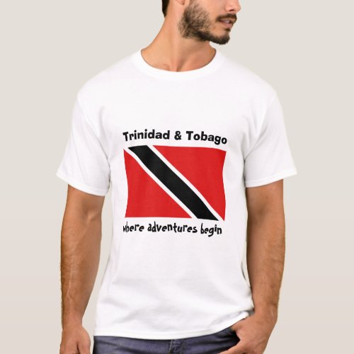 Trinidad and Tobago Flag  Map  Text T_Shirt