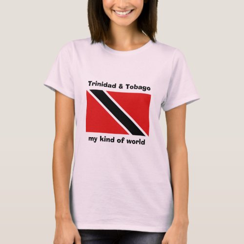 Trinidad and Tobago Flag  Map  Text T_Shirt