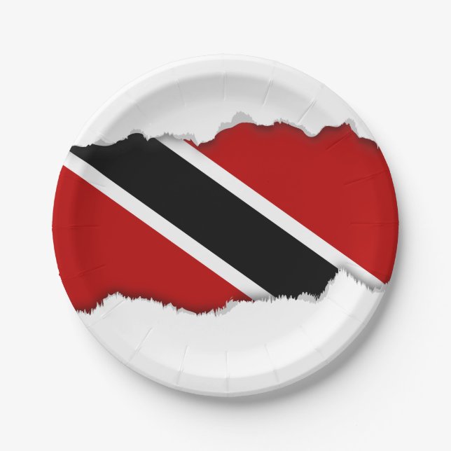 Trinidad and Tobago Flag Paper Plates (Front)