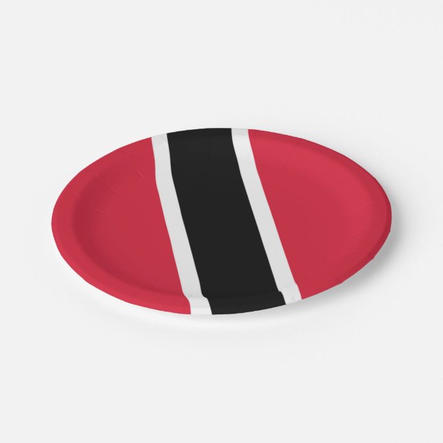 Trinidad and Tobago flag   Paper Plates (Angled)