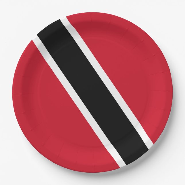 Trinidad and Tobago Flag Paper Plates (Front)