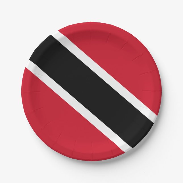 Trinidad and Tobago Flag Paper Plates (Front)