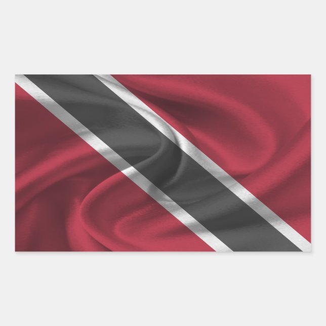Trinidad and Tobago Flag Rectangular Sticker (Front)