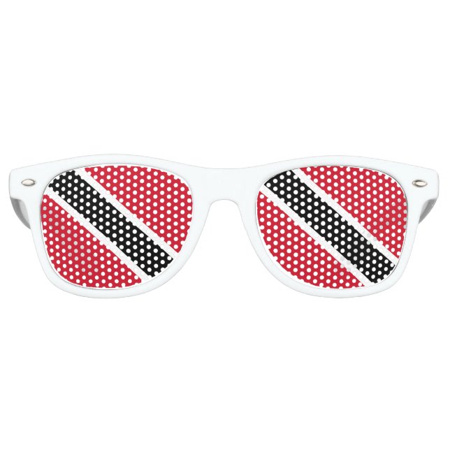Trinidad and Tobago Flag Retro Sunglasses (Front)